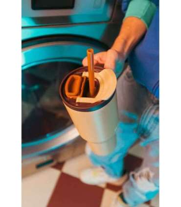 Thermal mug with telescopic straw Kambukka Rio Tumbler 950ml Almond Dream