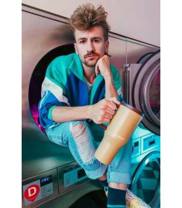 Thermal mug with telescopic straw Kambukka Rio Tumbler 950ml Almond Dream