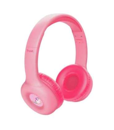 Trust Nouna Headset Wired & Wireless Head-band Calls/Music USB Type-C Bluetooth Pink