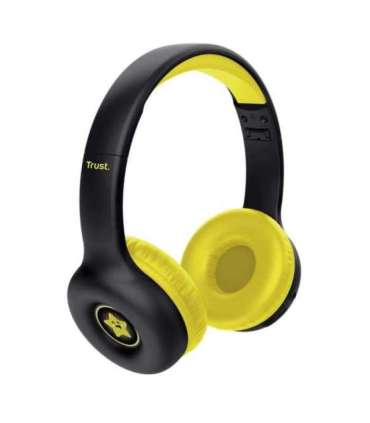 Trust Nouna Headset Wired & Wireless Head-band Calls/Music USB Type-C Bluetooth Black, Yellow