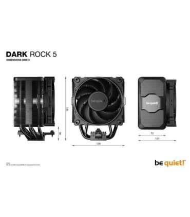 be quiet! DARK ROCK 5 Processor Air cooler 12 cm Black 1 pc(s)