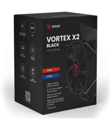 SAVIO VORTEX X2 BLACK CPU Cooler