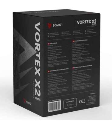 SAVIO VORTEX X2 BLACK CPU Cooler