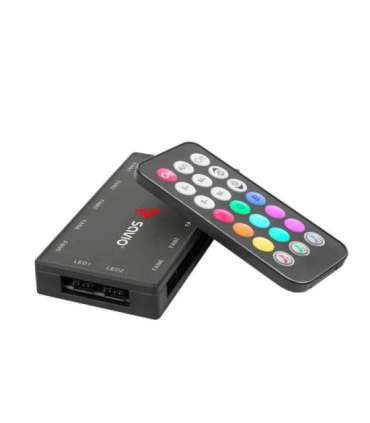 SAVIO FAN-01 4-pack 120mm ARGB fan including controller and remote control