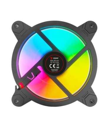 SAVIO FAN-01 4-pack 120mm ARGB fan including controller and remote control