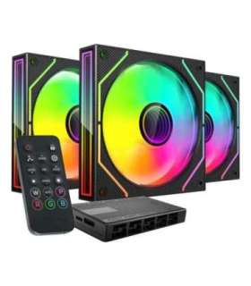 Mars Gaming MF3DPROKIT computer cooling system Computer case Fan 12 cm Black