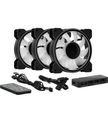 Aerocool Mirage 12 ARGB Pro Computer case Cooling set 12 cm Black