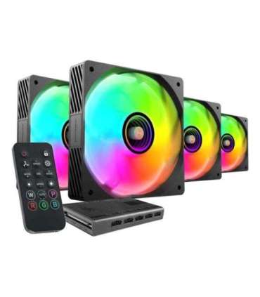 Mars Gaming MFSI4KIT computer cooling system Computer case Fan 12 cm Black