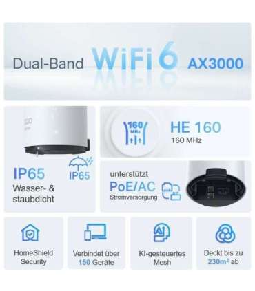 TP-Link AX3000 Outdoor / Indoor Whole Home Mesh WiFi 6 Unit