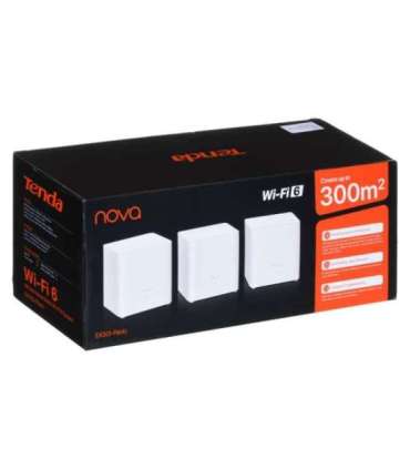 Tenda EX3-3 mesh wi-fi system Dual-band (2.4 GHz / 5 GHz) Wi-Fi 6 (802.11ax) White 1 Internal
