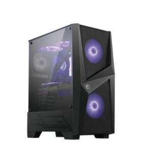 MSI MAG FORGE 100M Mid Tower Gaming Computer Case 'Black, 2x 120mm ARGB PWM Fan, 1x 120mm Fan, 1-6 ARGB Hub, Mystic