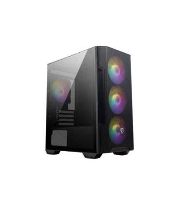 MSI MAG FORGE M100R computer case Micro Tower Black, Transparent