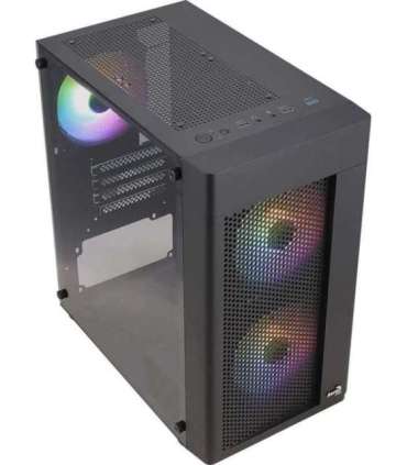 Aerocool HEXFORMBKV2 Micro ATX PC Case 3 Fans FRGB Black
