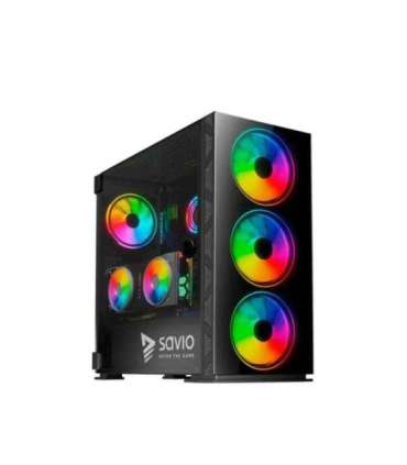SAVIO PC Case Prime X1 ARGB Glass Black