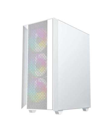 Gembird Fornax 4000W ARGB gaming ATX computer case, Midi Tower, backlight, White