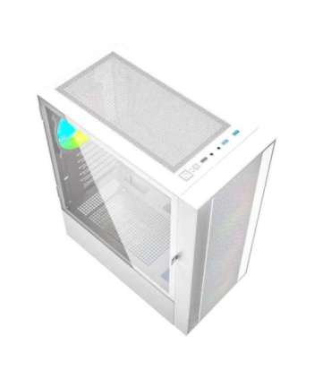 Gembird Fornax 4000W ARGB gaming ATX computer case, Midi Tower, backlight, White