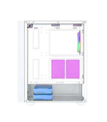 Gembird Fornax 4000W ARGB gaming ATX computer case, Midi Tower, backlight, White
