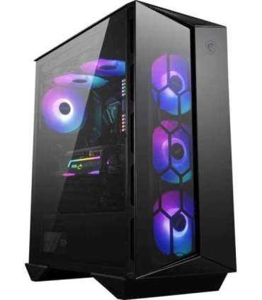 MSI MPG GUNGNIR 110R Mid Tower Gaming Computer Case Black, USB 3.2 Gen2 Type C, 4x 120mm ARGB Fan, Mystic Light Sync, 1