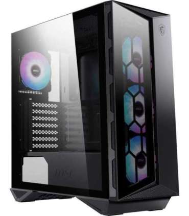 MSI MPG GUNGNIR 110R Mid Tower Gaming Computer Case Black, USB 3.2 Gen2 Type C, 4x 120mm ARGB Fan, Mystic Light Sync, 1
