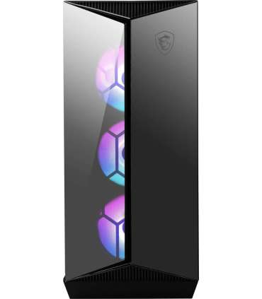 MSI MPG GUNGNIR 110R Mid Tower Gaming Computer Case Black, USB 3.2 Gen2 Type C, 4x 120mm ARGB Fan, Mystic Light Sync, 1