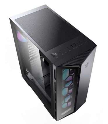 MSI MPG GUNGNIR 110R Mid Tower Gaming Computer Case Black, USB 3.2 Gen2 Type C, 4x 120mm ARGB Fan, Mystic Light Sync, 1