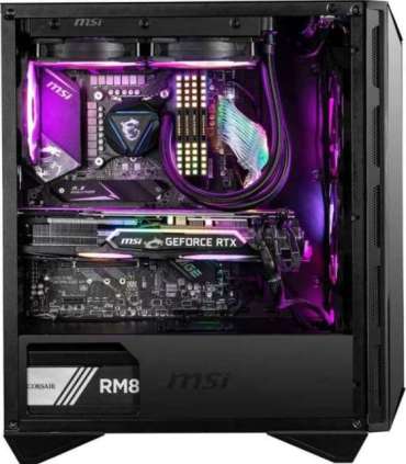 MSI MPG GUNGNIR 110R Mid Tower Gaming Computer Case Black, USB 3.2 Gen2 Type C, 4x 120mm ARGB Fan, Mystic Light Sync, 1