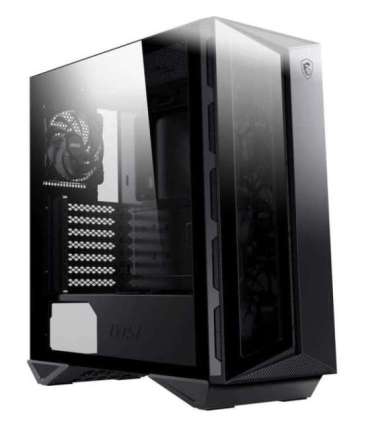 MSI MPG GUNGNIR 110R Mid Tower Gaming Computer Case Black, USB 3.2 Gen2 Type C, 4x 120mm ARGB Fan, Mystic Light Sync, 1