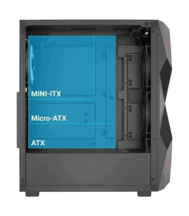 PC Case Aerocool PGS Volcan-G-BK-V1