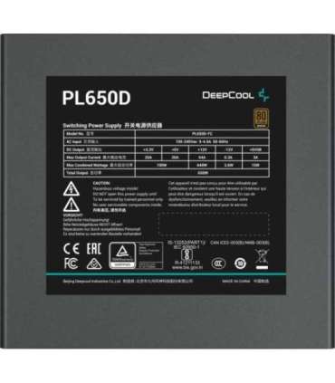 DeepCool PL650D power supply unit 650 W 20+4 pin ATX ATX Black
