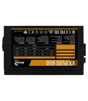 Aerocool VX PLUS 650 power supply unit 650 W 20+4 pin ATX ATX Black