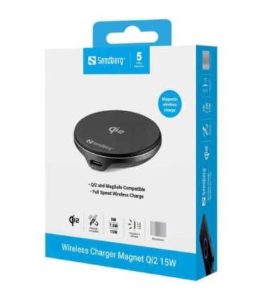 Sandberg 441-61 Wireless Charger Mag Qi2 15W