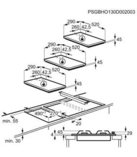 Electrolux EGC3322NVK hob Black Built-in Gas 2 zone(s)