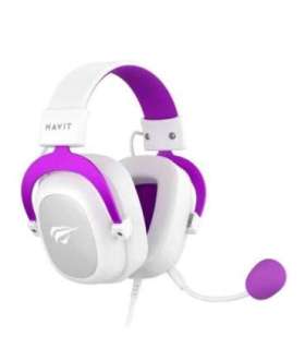 Havit H2002d - gaming headphones, white and purple
