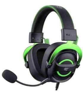 Havit H2002E - gaming headphones, black and green