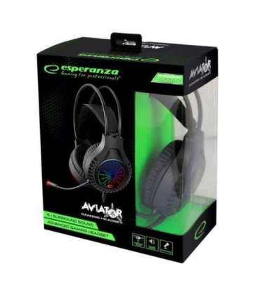 Esperanza EGH5000 Headphones with microphone Headband Black