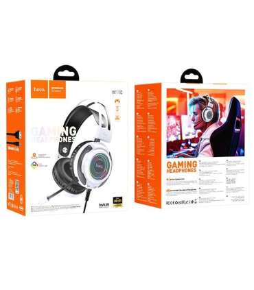 Hoco W110 Resource Gaming Headset Wired USB+ Jack 3.5 In-Ear White