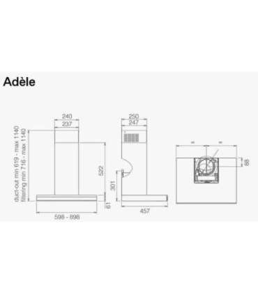 Hood ELICA ADÉLE BL MAT/A/60 GFB