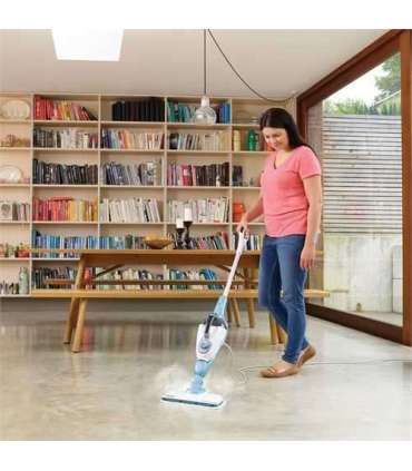 Black & Decker FSMH1321 steam cleaner Steam mop 0.5 L 1300 W Blue, White