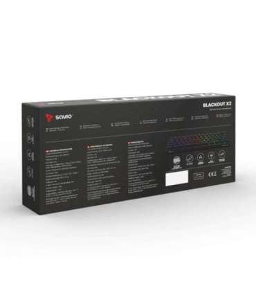 SAVIO BLACKOUT X2 Mechanical Keyboard OUTEMU Blue, Hot Swap