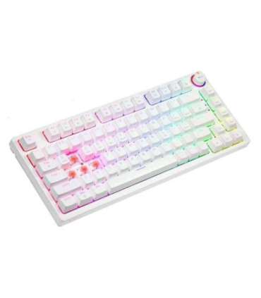 SAVIO PHENIX WHITE Wireless Mechanical Keyboard, Gateron Red Pro, ABS