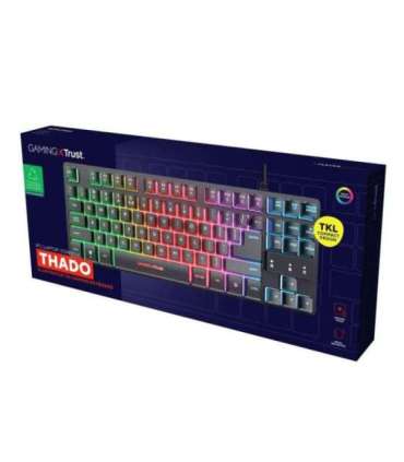 Trust GXT 833 Thado keyboard Gaming USB Dutch Black, Silver