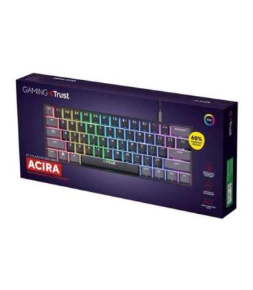 Trust GXT 867 Acira US English - gaming keyboard, black