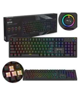 SAVIO STYX Mekanisk tastatur Outemu Peach Silent, Hot Swap, RGB