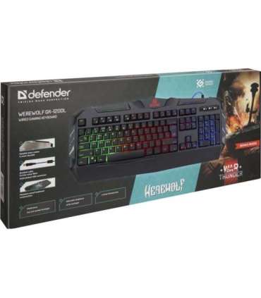 Gaming Keyboard membrane wired DEFENDER WEREWOLF GK-120DL