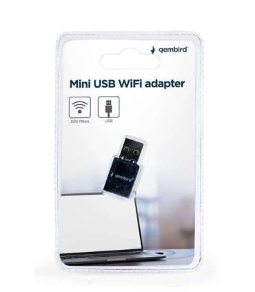 Gembird WNP-UA300-01 Mini USB WiFi adapter, 300 Mbps