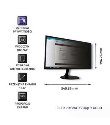 Qoltec 51052 Privacy filter 15.6" 16:9