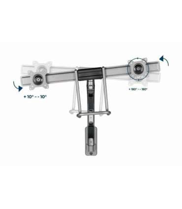 Gembird Laikiklis Adjustable wall 2-display mounting arm 17-32inch iki 8kg