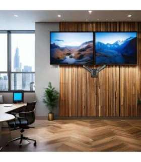 Maclean wall mount for two monitors, 17-32'', 9kg max, mechanical spring, MC-988