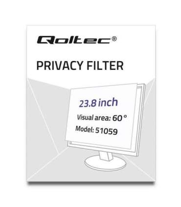 Qoltec 51059 display privacy filters 60.5 cm (23.8")