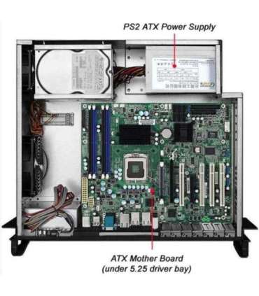 Techly Chassis Industrial Rack 19/Desktop 4U Ultra Compact Black" I-CASE MP-P4HX-BLK6